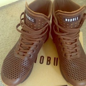 NOBULL High-Top Coffee Leather Trainer - LIMITED